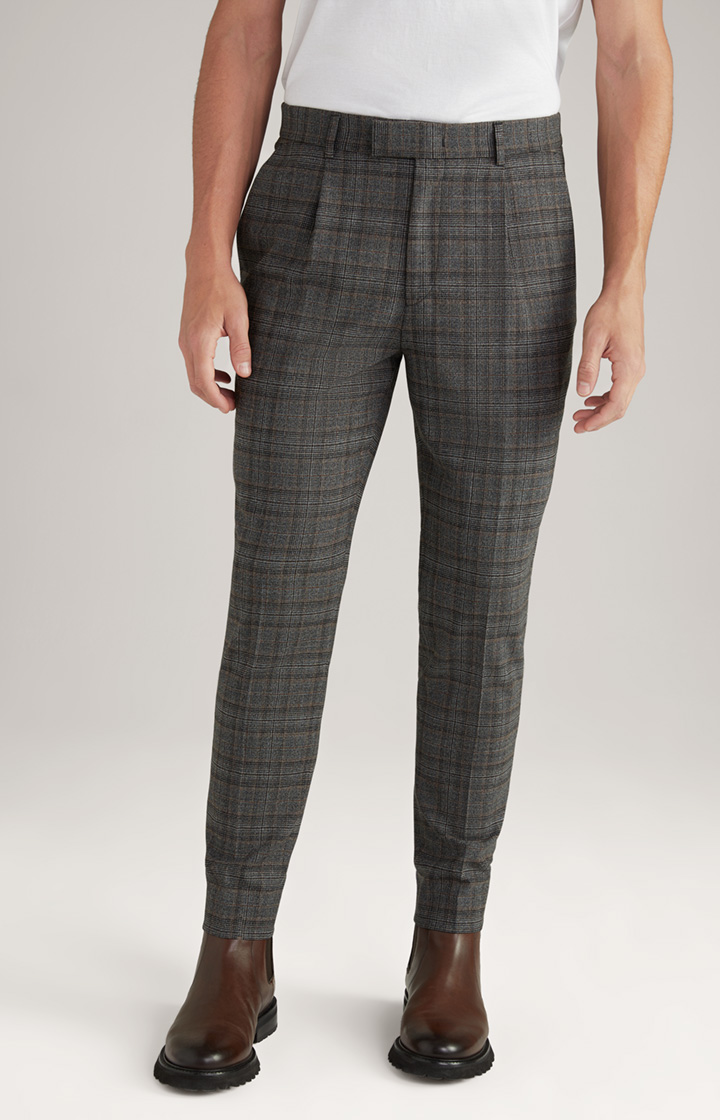 Baukasten-Hose Bird in Grau kariert