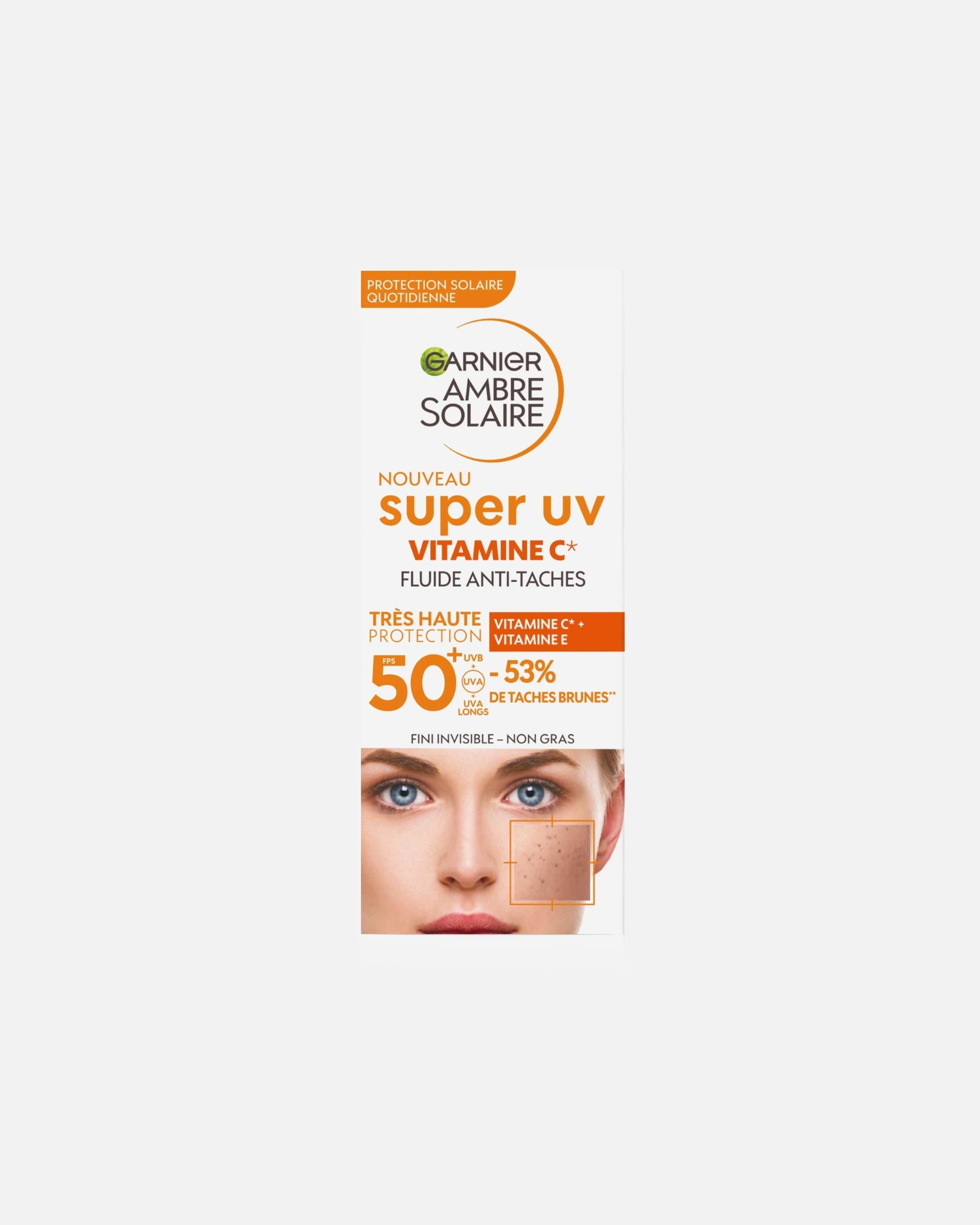 Garnier vitamino C fluidas SPF 50+ veidui nuo tamsių dėmių