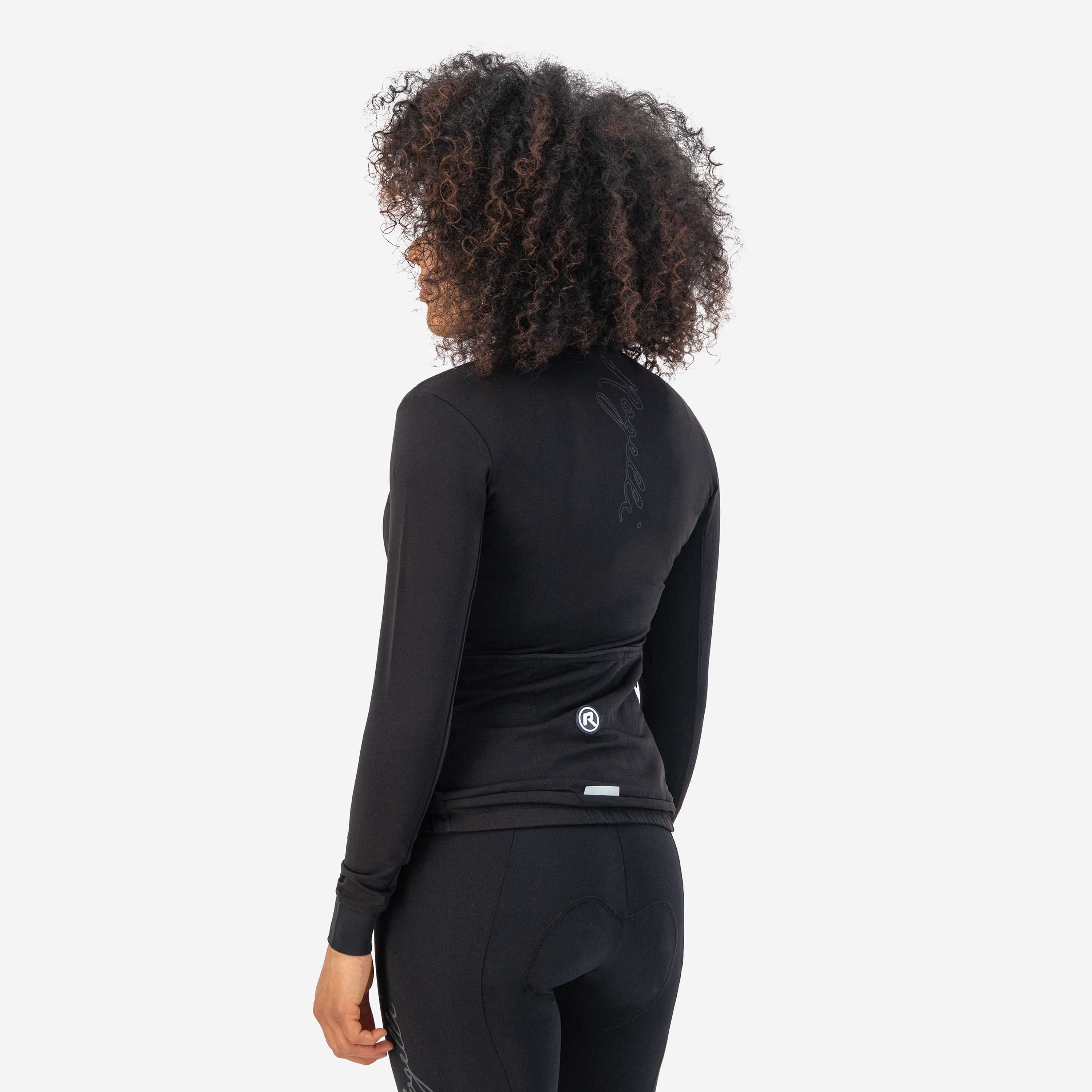 Rogelli Distance Schwarz Damen Radtrikot Langarm
