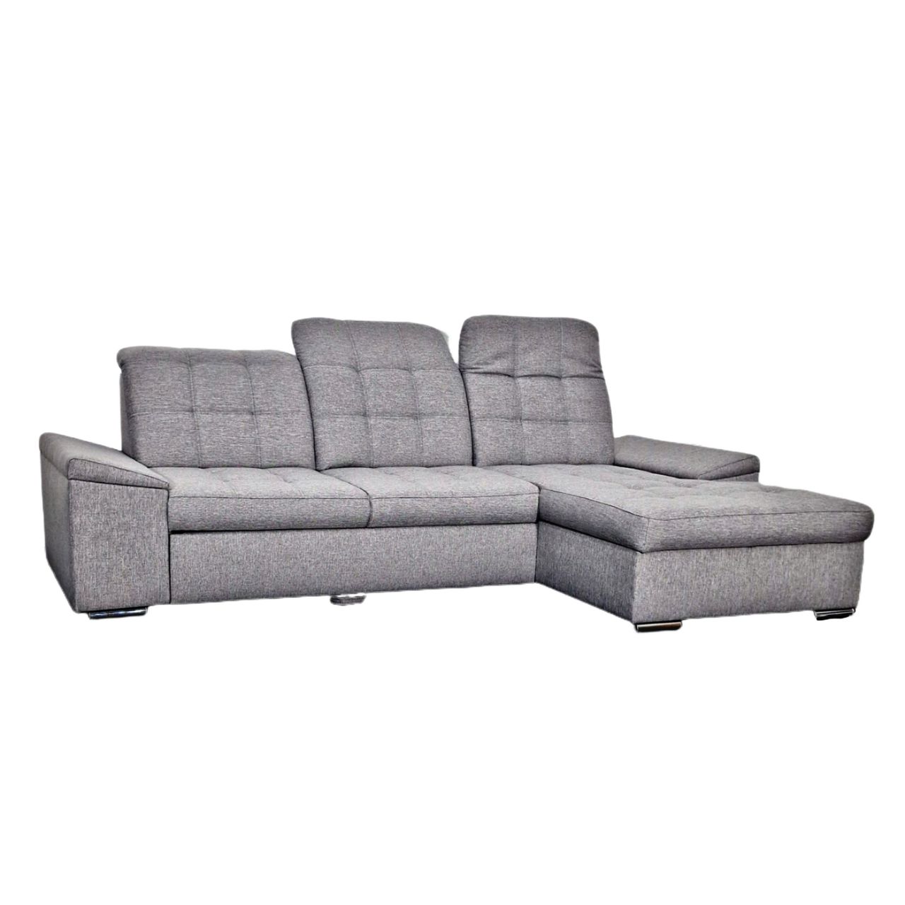 Möbel Punkt Ecksofa New York Bett Bettkasten Grau Anthrazit Ottomane Rechts