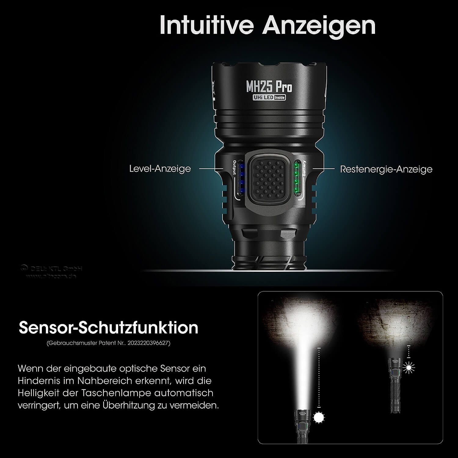 LED Taschenlampe MH25 PRO - 3300 Lumen
