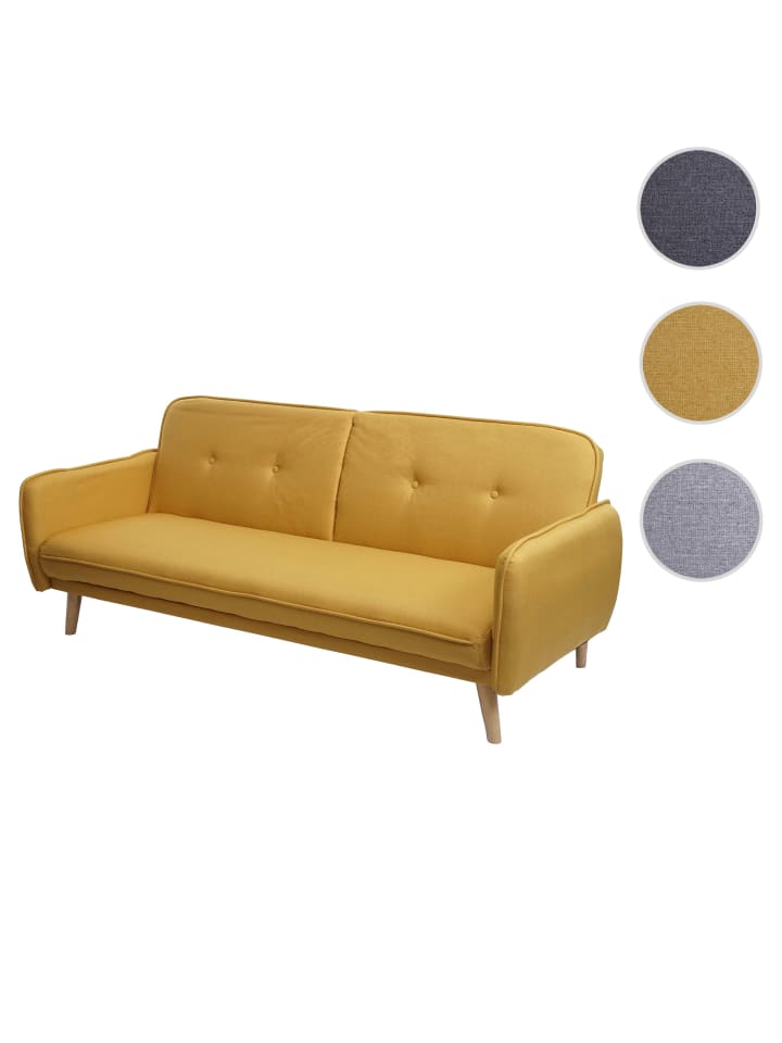 MCW Schlafsofa mit Schlaffunktion J18, Gelb günstig kaufen onesize