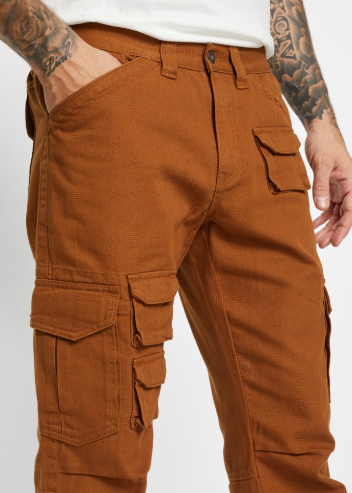 Loose Fit Cargohose, Straight