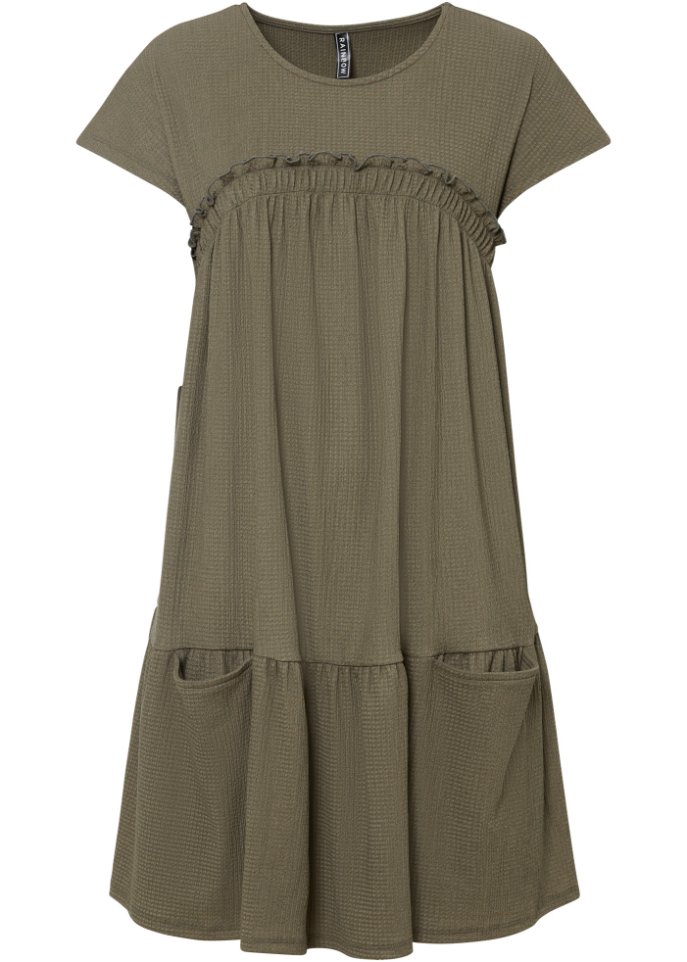 Strukturiertes Kleid mit aufgesetzten Taschen