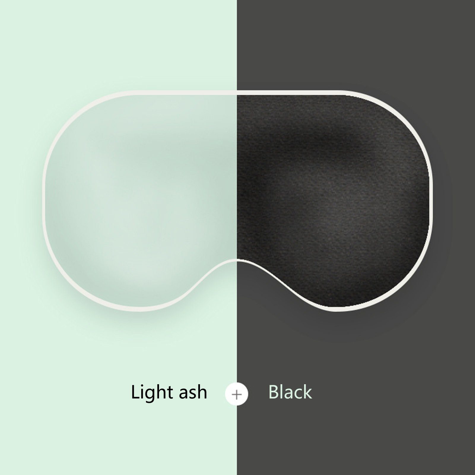farfi Gesichtsmaske Atmungsaktive doppelseitige Schlaf-Augenabdeckung aus Eisseide, Augendruck lindern,entlasten ermüdung der augen,Schattierung