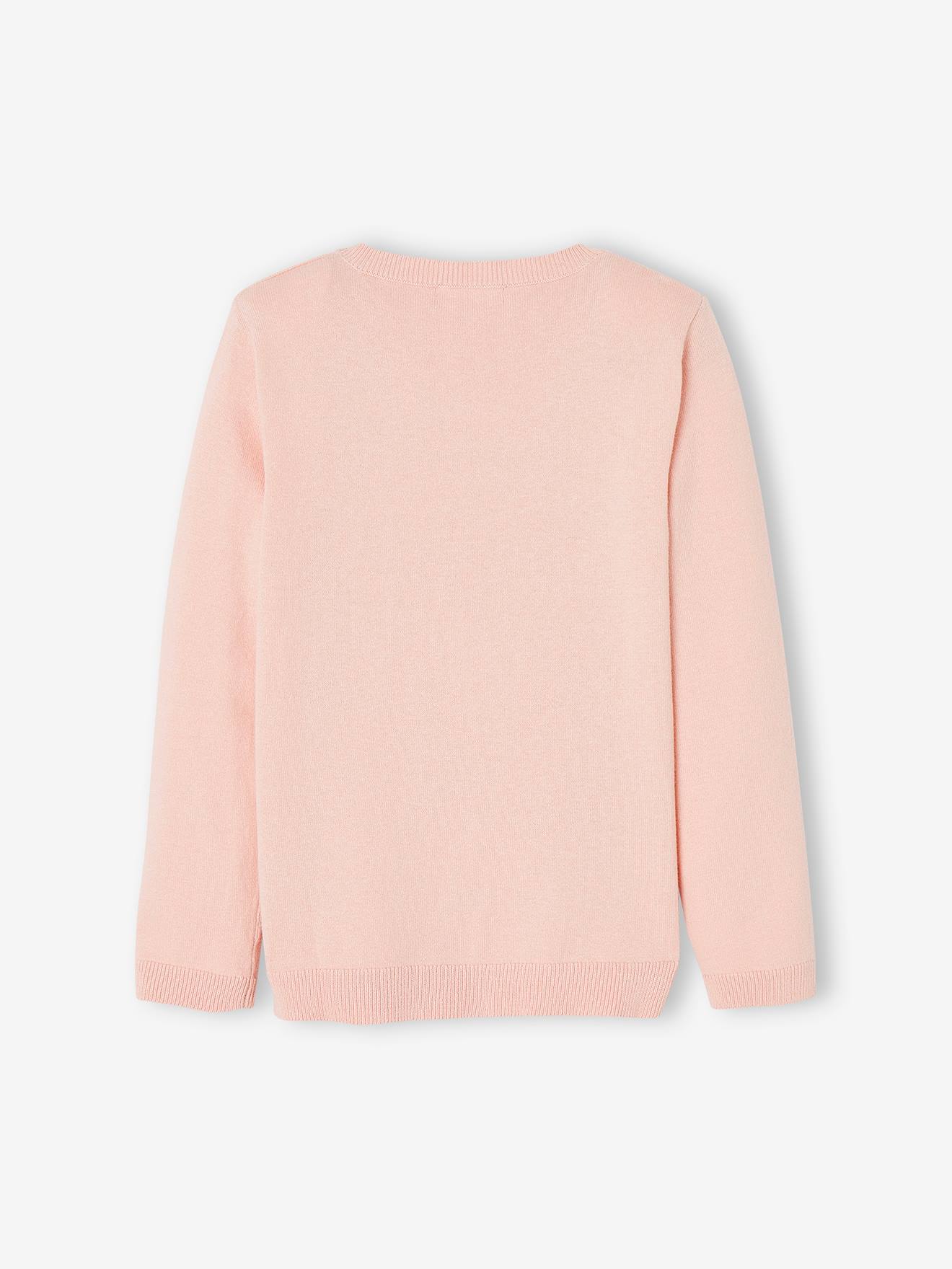 Vertbaudet Mädchen Pullover mit Glanzeffekt BASIC - rosa