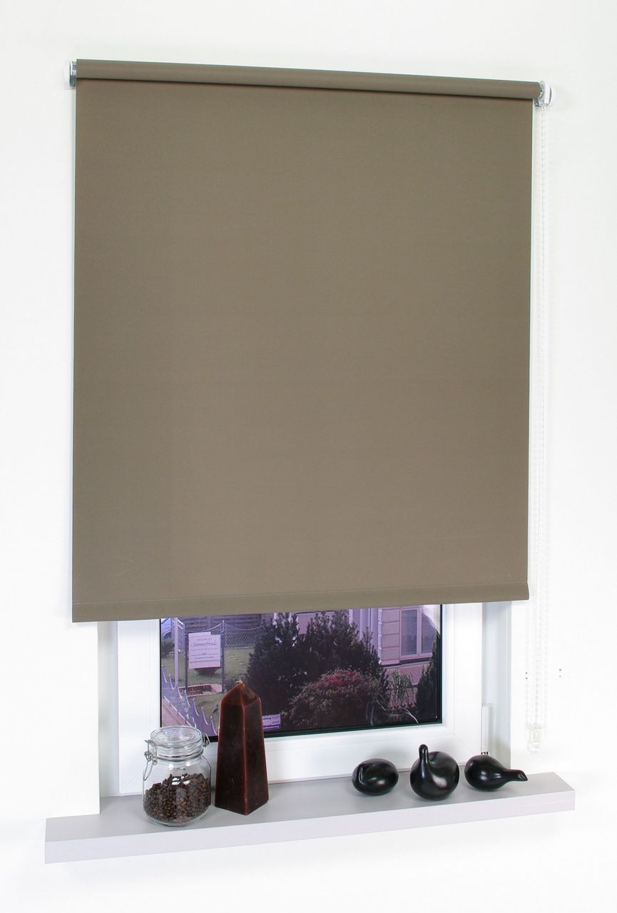 Bella Casa Seitenzugrollo, Kettenzugrollo, 180 x 182 cm, caffee
