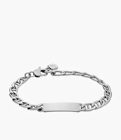 Fossil Armband Drew Plakette Edelstahl