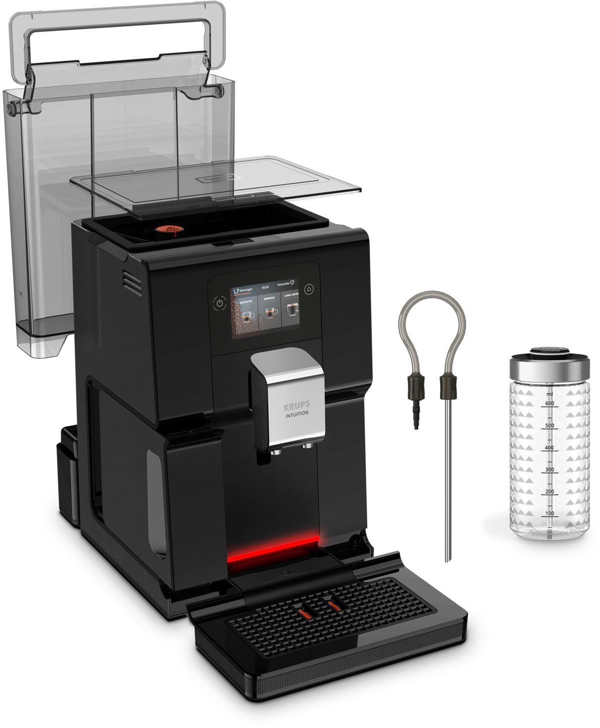 Krups Kaffeevollautomat EA8738 Intuition Preference, inkl. Milchbehälter, intuitives Lichtsystem, 11 Getränke, OTC-System