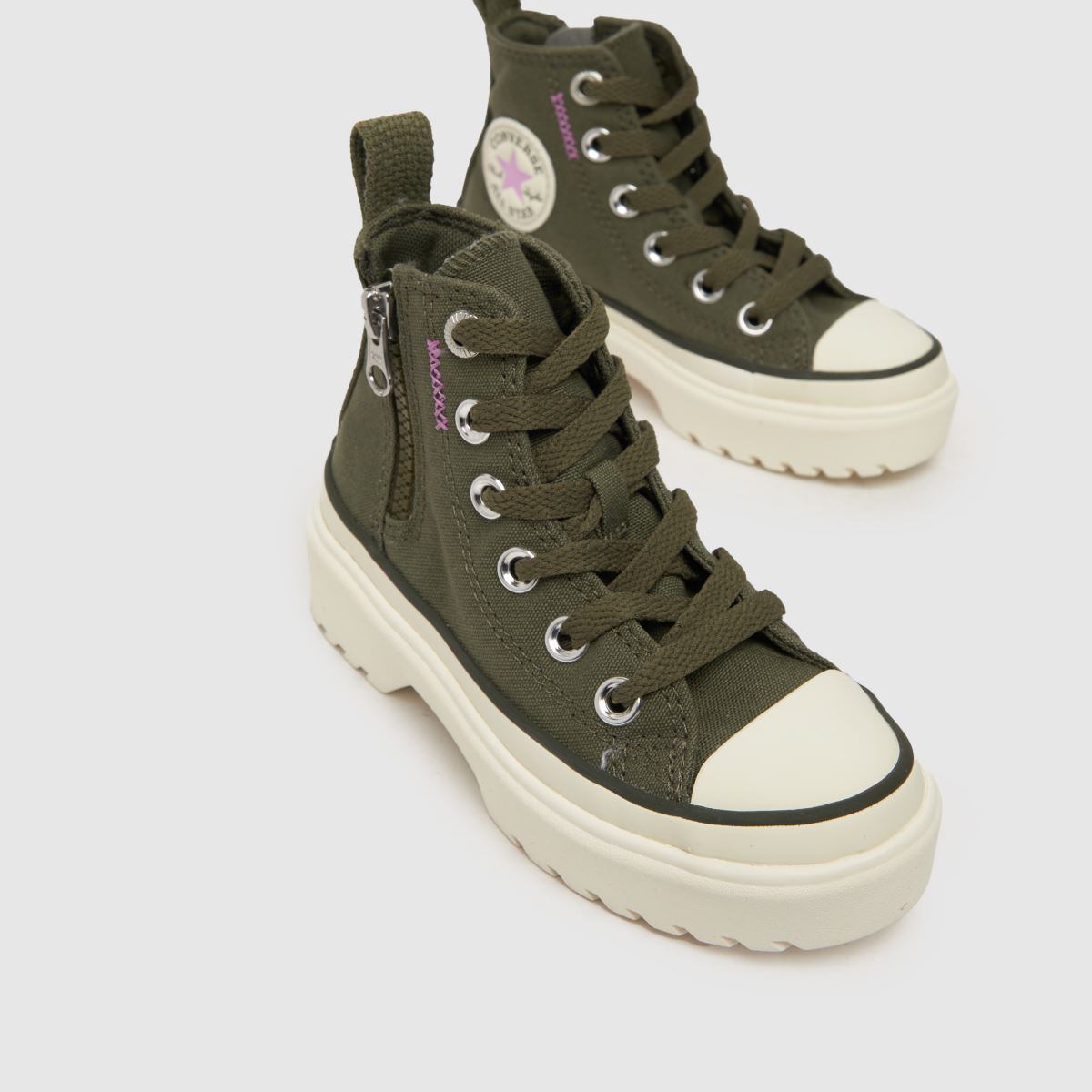 Converse khaki All Star Lugged Lift Hi Lány Tornacipő