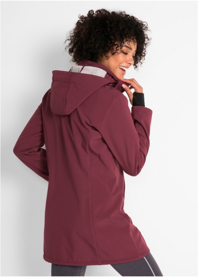 Funktions-Softshell-Longjacke mit Teddyfleece