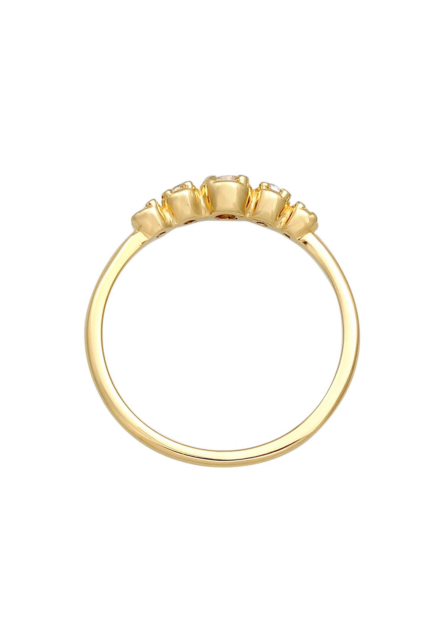 Elli női elegáns örökkévalóság eljegyzési gyűrű cirkónia kövekkel, 925 sterling ezüstből, aranyozott