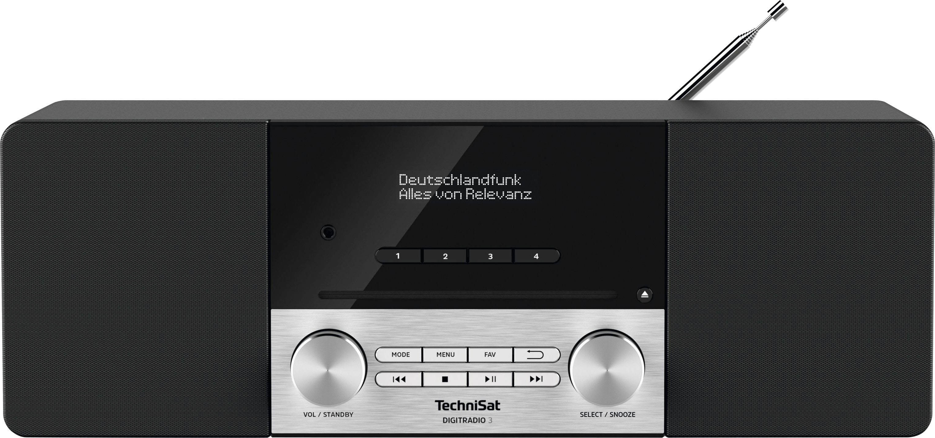 TechniSat DIGITRADIO 3 Digitalradio (DAB) (Digitalradio (DAB), UKW mit RDS, 20 W, CD-Player, Made in Germany)