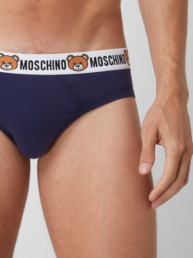 Slip mit Stretch-Anteil im 2er-Pack in blau