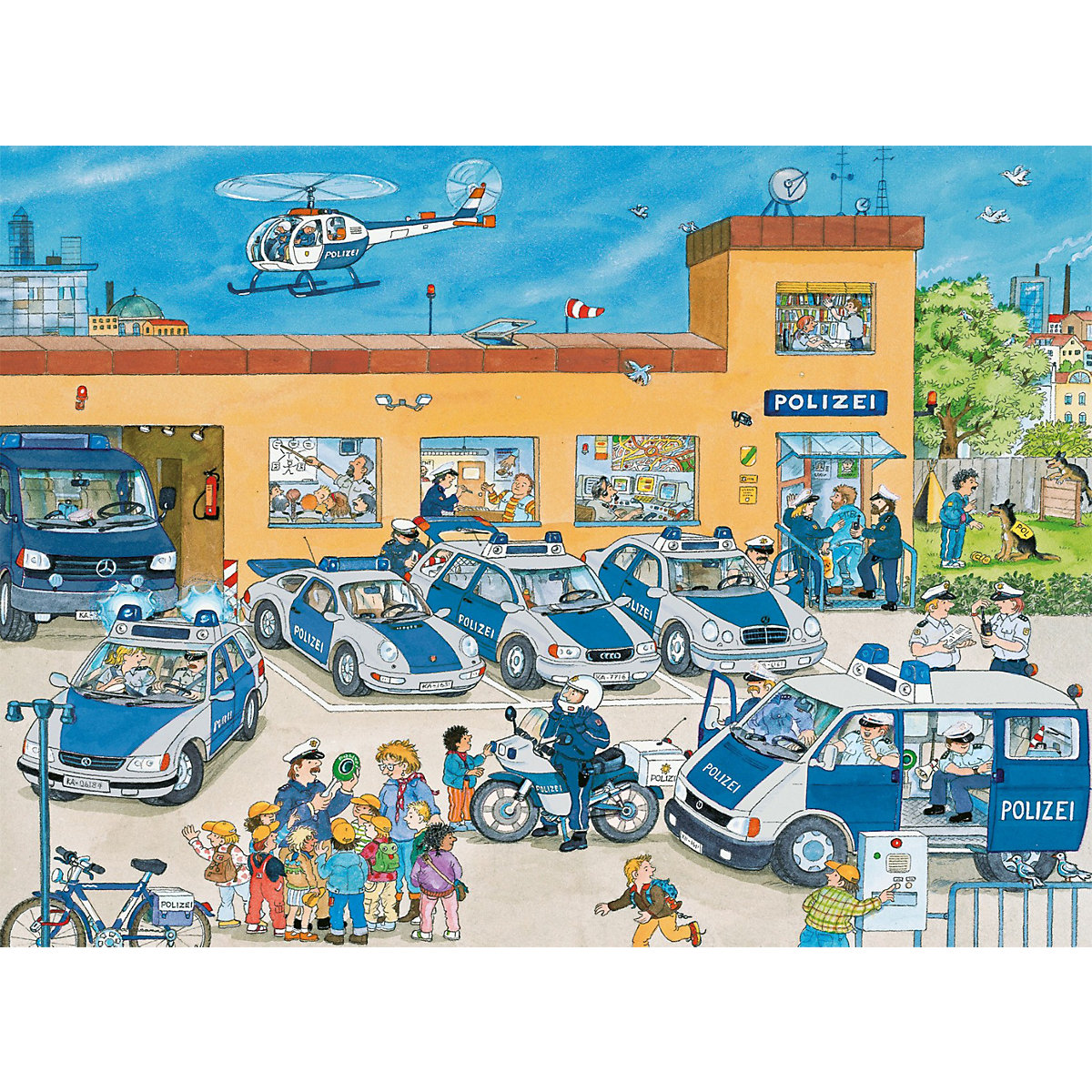 Puzzle, 100 Teile XXL, 49x36 cm, Polizeirevier