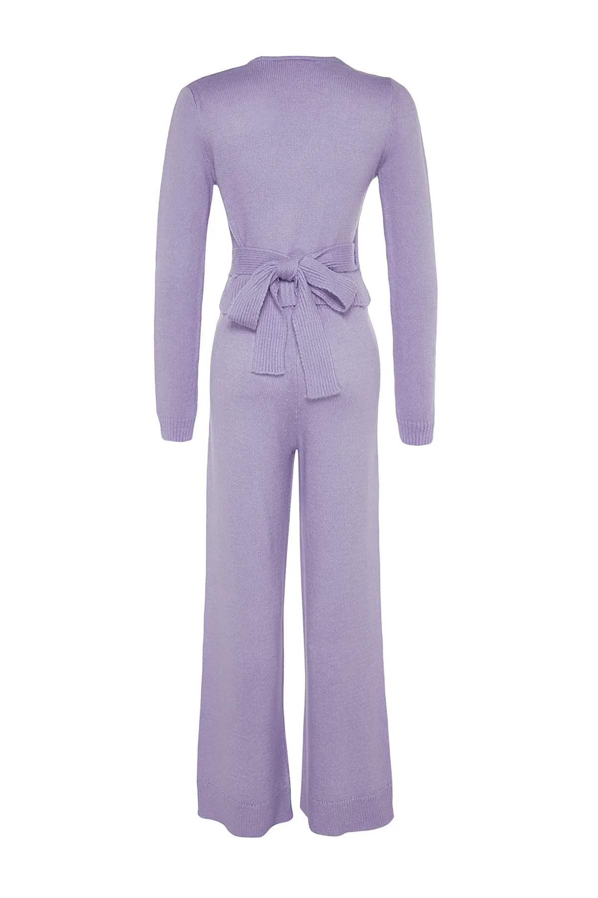 Trendyol Collection  Lila kurzes Strickoberteil und -unterteil-Set TWOAW24AU00016