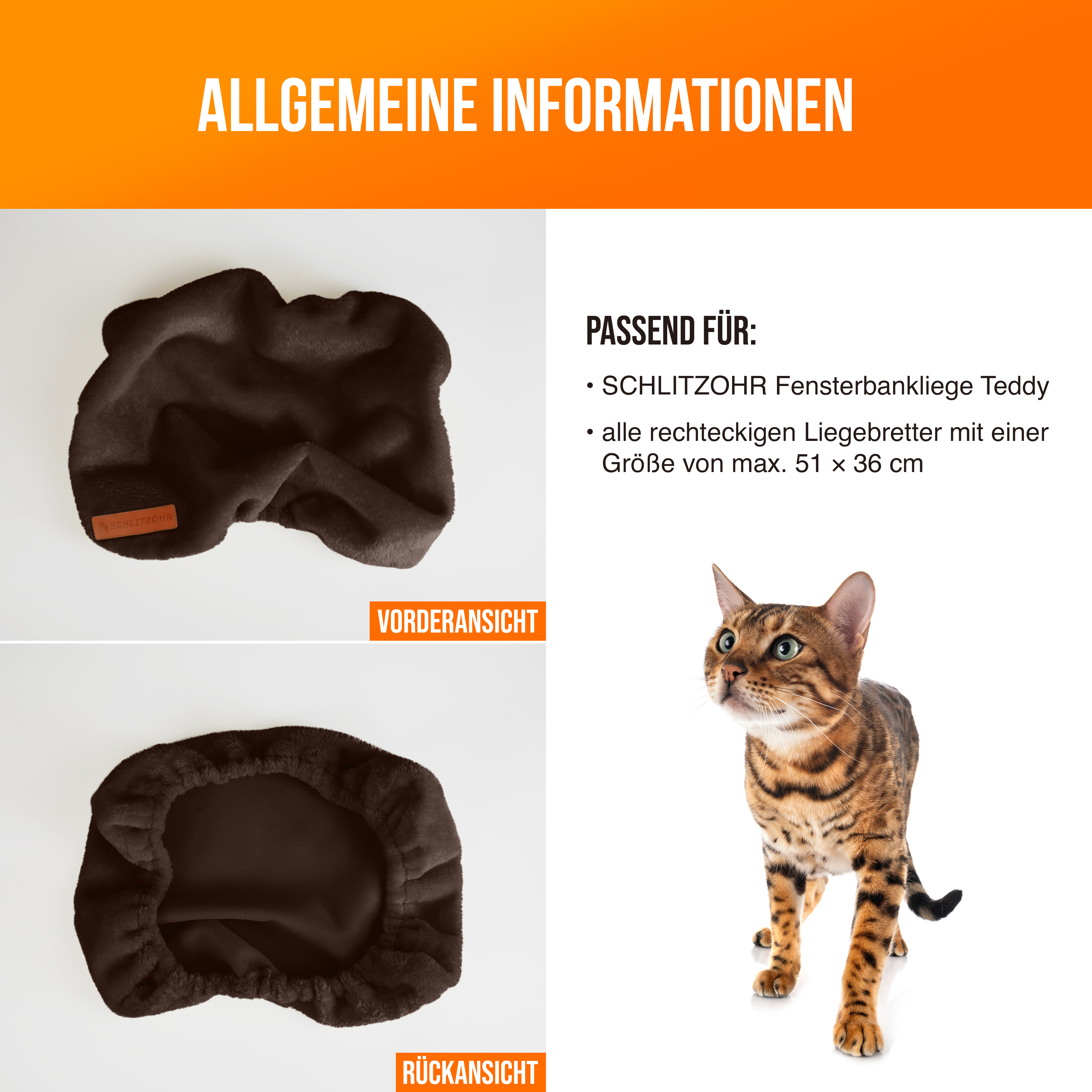 Schlitzohr Katzenhängematten & Fensterliegeplätze Schlitzohr Ersatzbezug Fensterbankliege