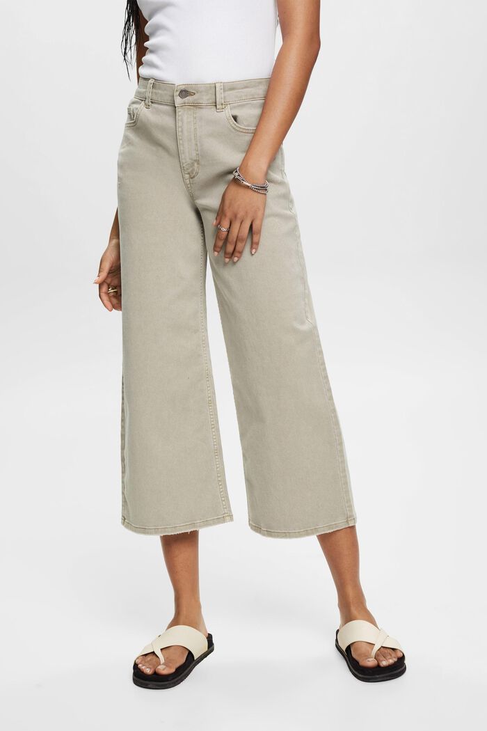 Culotte mit hohem Bund und weitem Bein