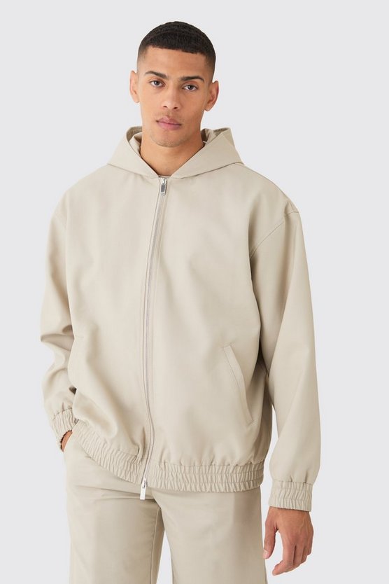 Oversize Bomberjacke mit Kapuze