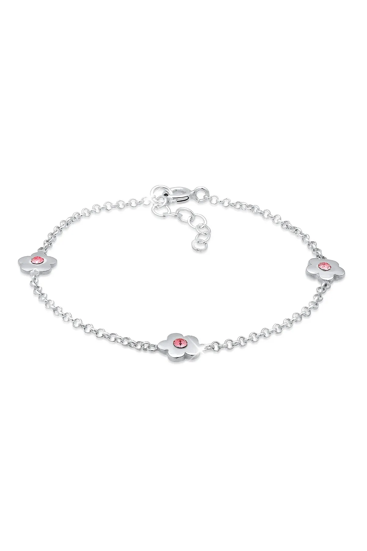 ELLI  Armband Kinder Blumen Floral Kristalle Silber