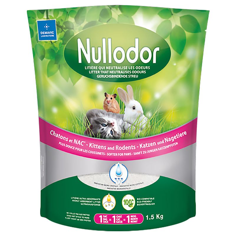 Nullodor Silikatstreu für Katzen und Kleintiere