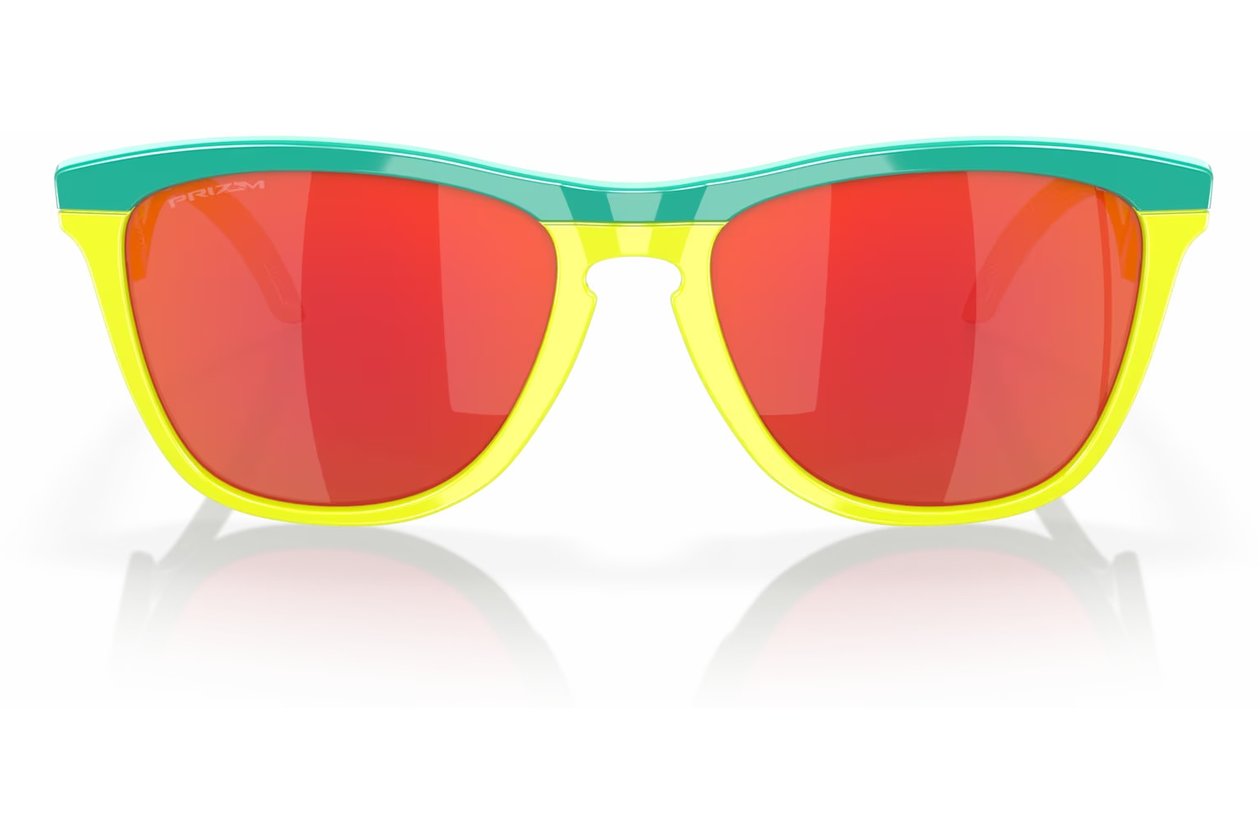 Oakley Frogskins Hybrid Celeste/ Tennis Ball Yellow - Prizm Ruby