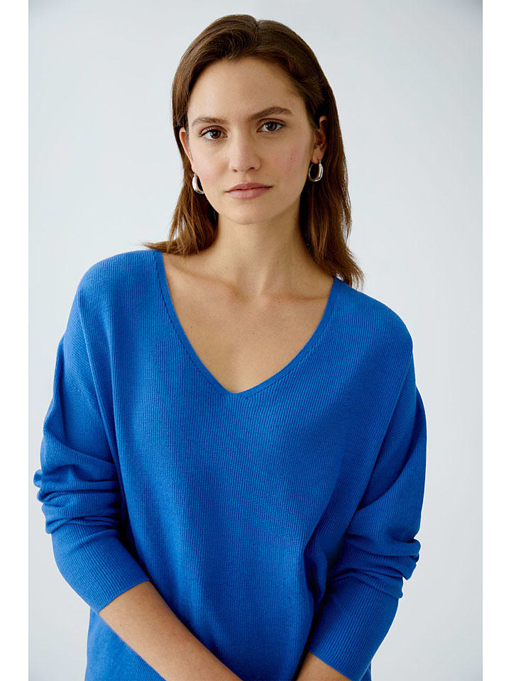 Oui Pullover in Blau günstig kaufen