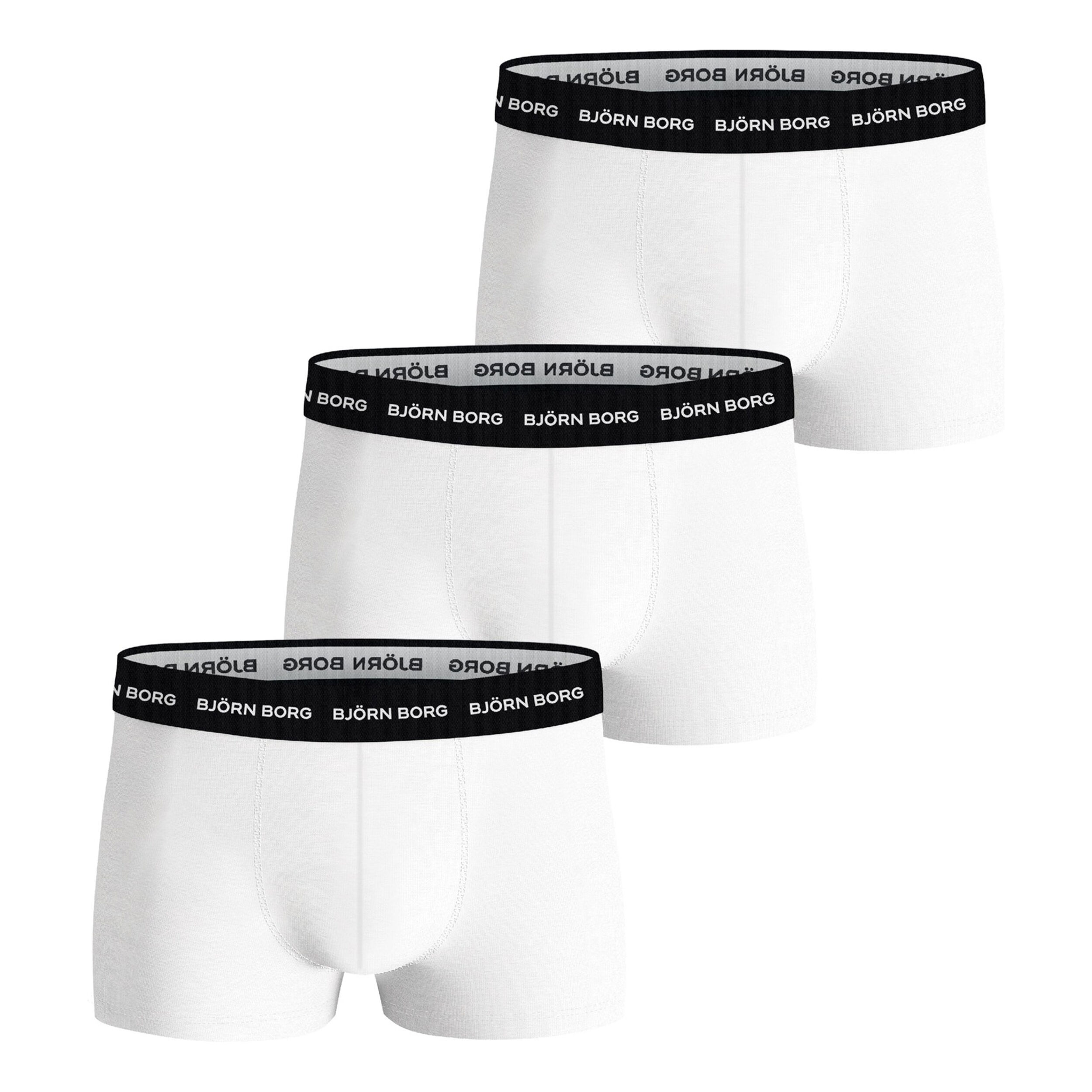 Cotton Stretch Trunk Boxer Short 3er Pack Herren - Weiß