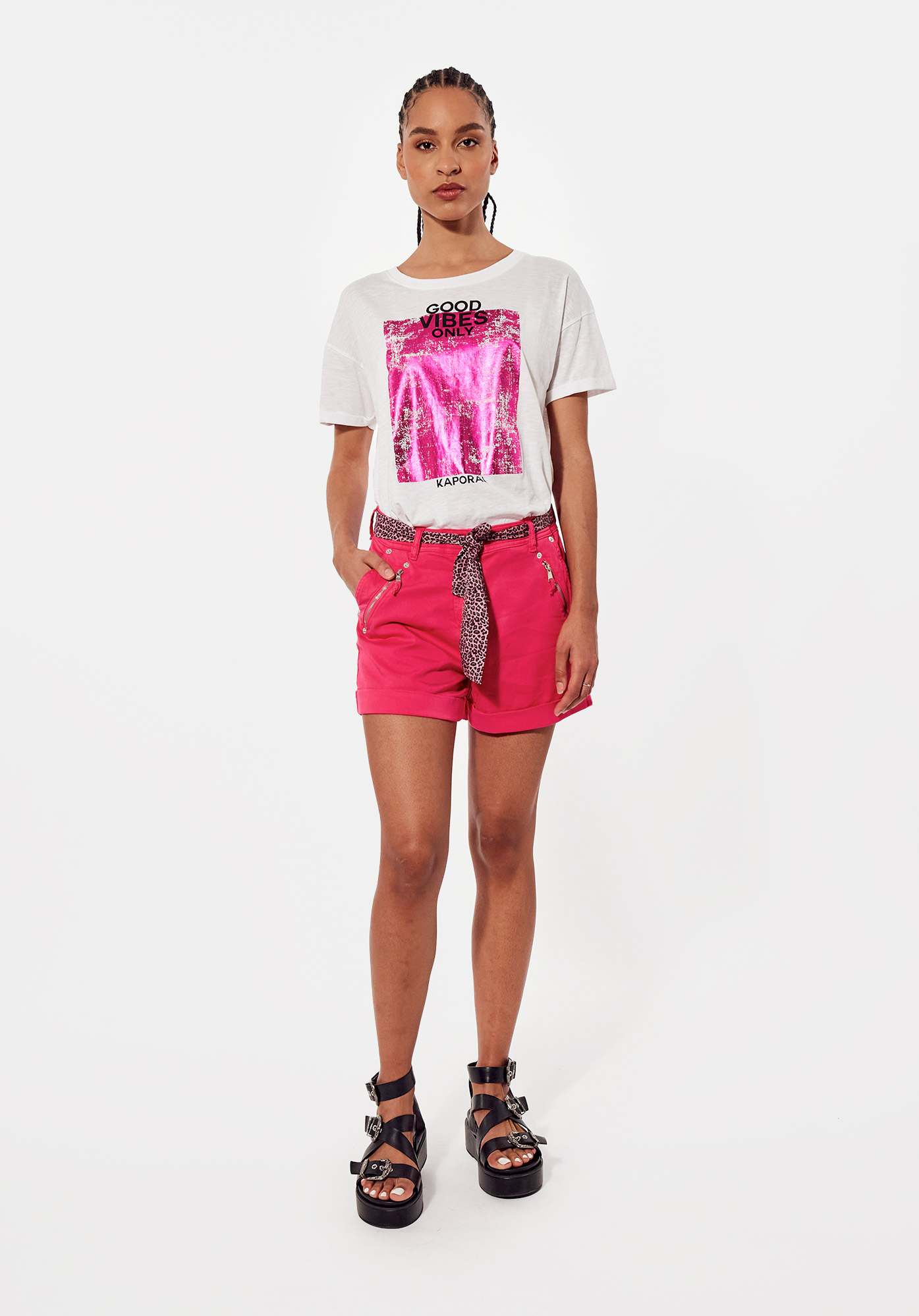 PIKA   Short fuchsia Femme