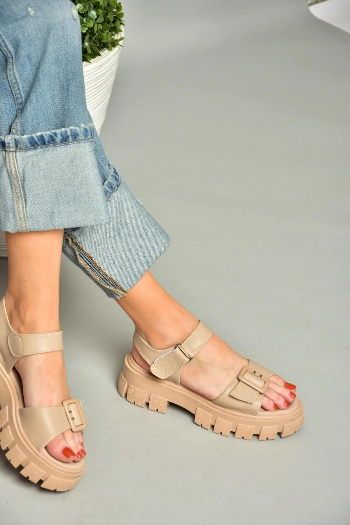 Fox Shoes  S973981209 Haut Dicke Sohle Damen Sandalen