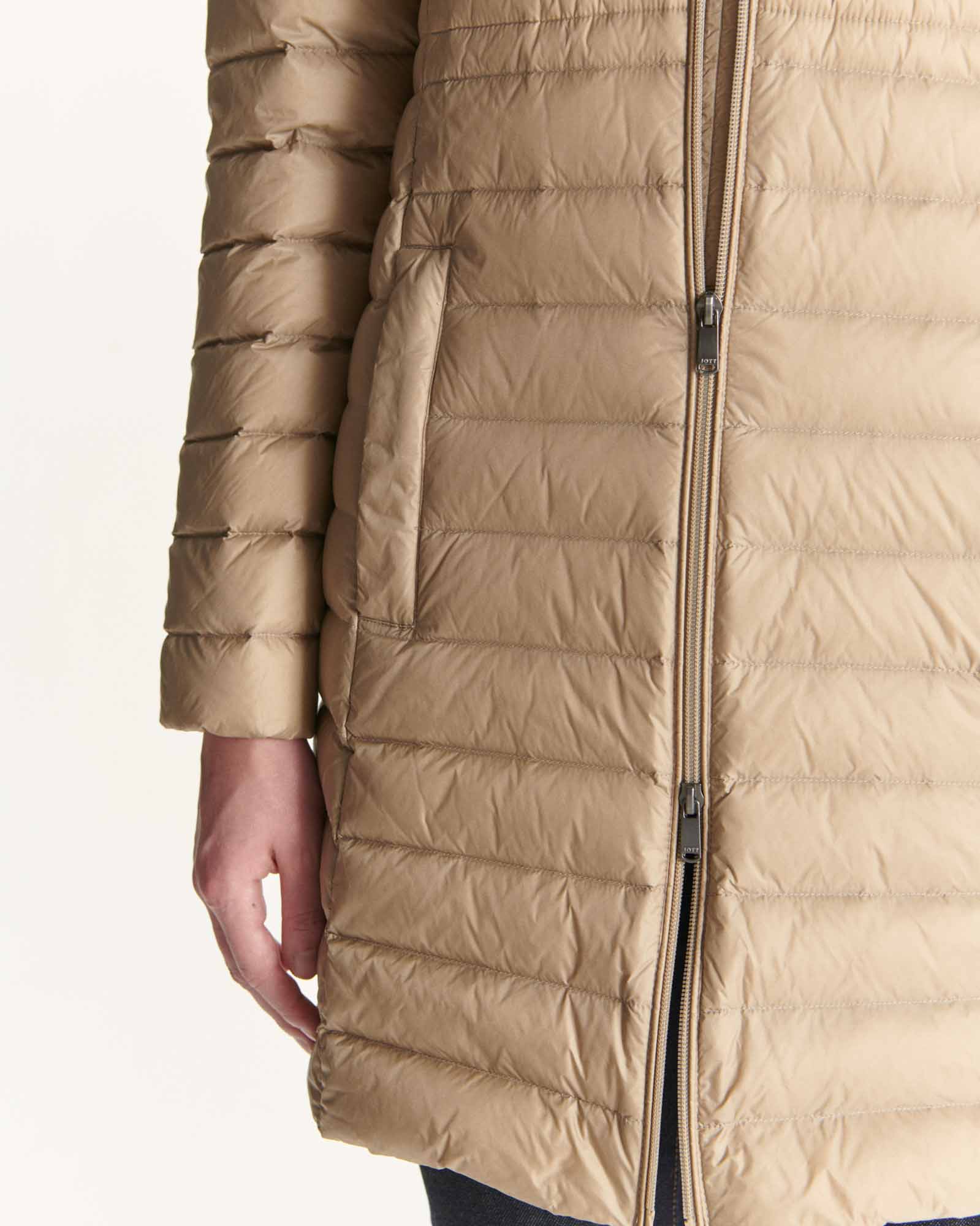 Doudoune longue à capuche Beige Vero 2.0