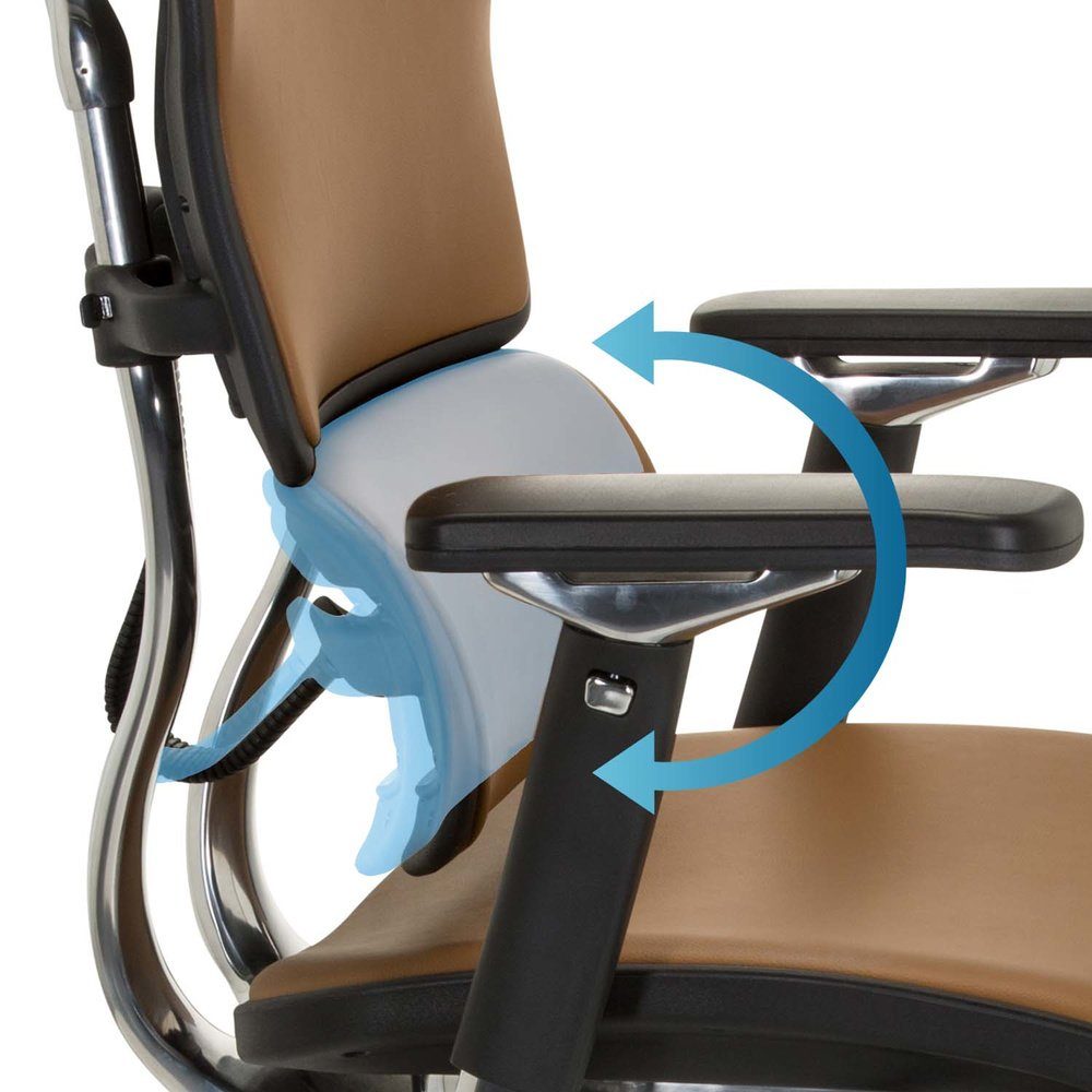 hjh OFFICE Drehstuhl High End Bürostuhl ERGOHUMAN PLUS Leder (1 St), Schreibtischstuhl ergonomisch