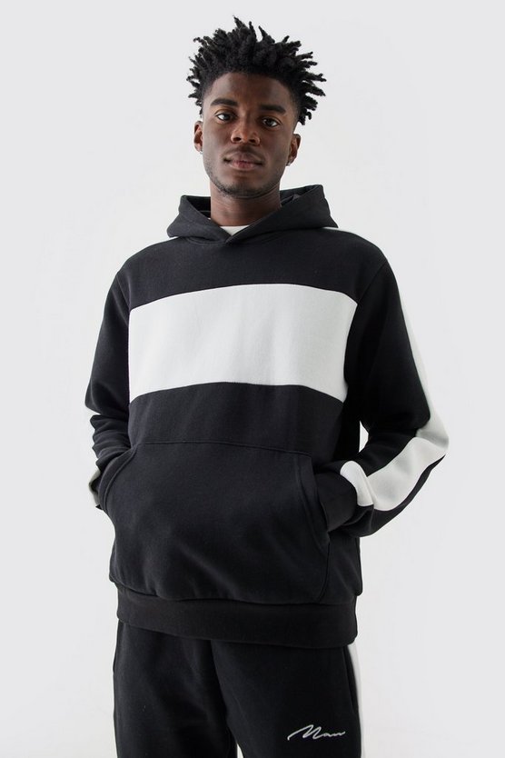 Colorblock Trainingsanzug mit Kapuze