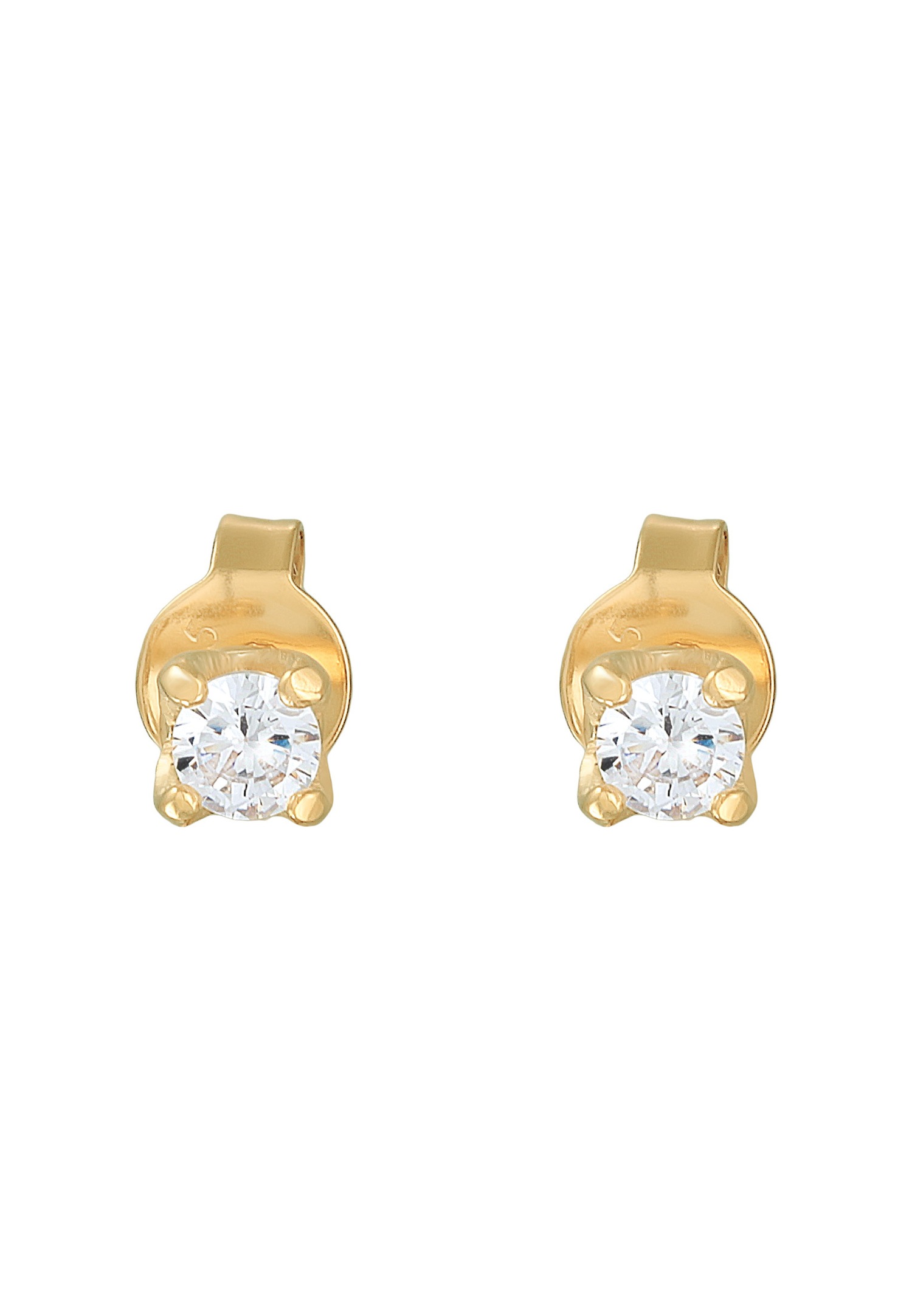 Boucles d'oreilles Elli PREMIUM pour femmes, puces d'oreilles solitaires classiques avec mossanite en argent sterling 925