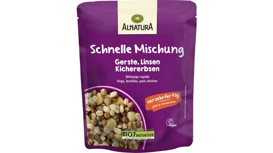 Alnatura Bio Gerste, Kichererbsen, Linsen 250 g