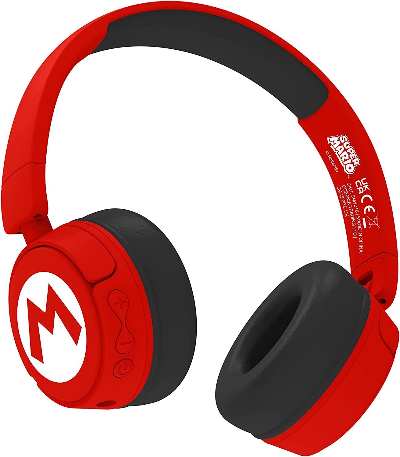 OTL Super Mario Logo Bluetooth Kinder Kopfhörer Bluetooth-Kopfhörer (Bluetooth, 3,5-mm-Audio-Sharing-Kabel im Lieferumfang enthalten)