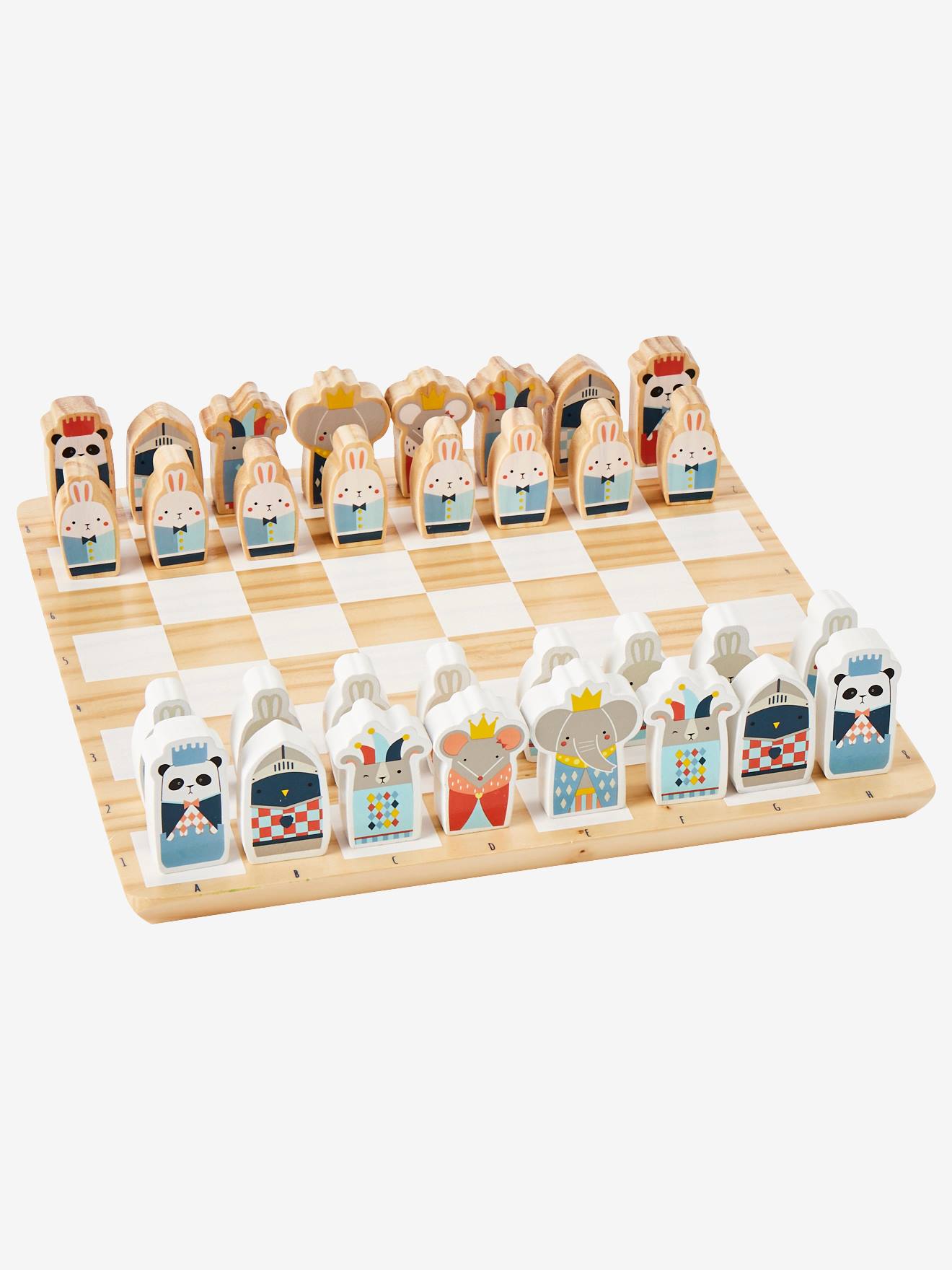 Mon premier jeu d'échecs en bois FSC® multicolore