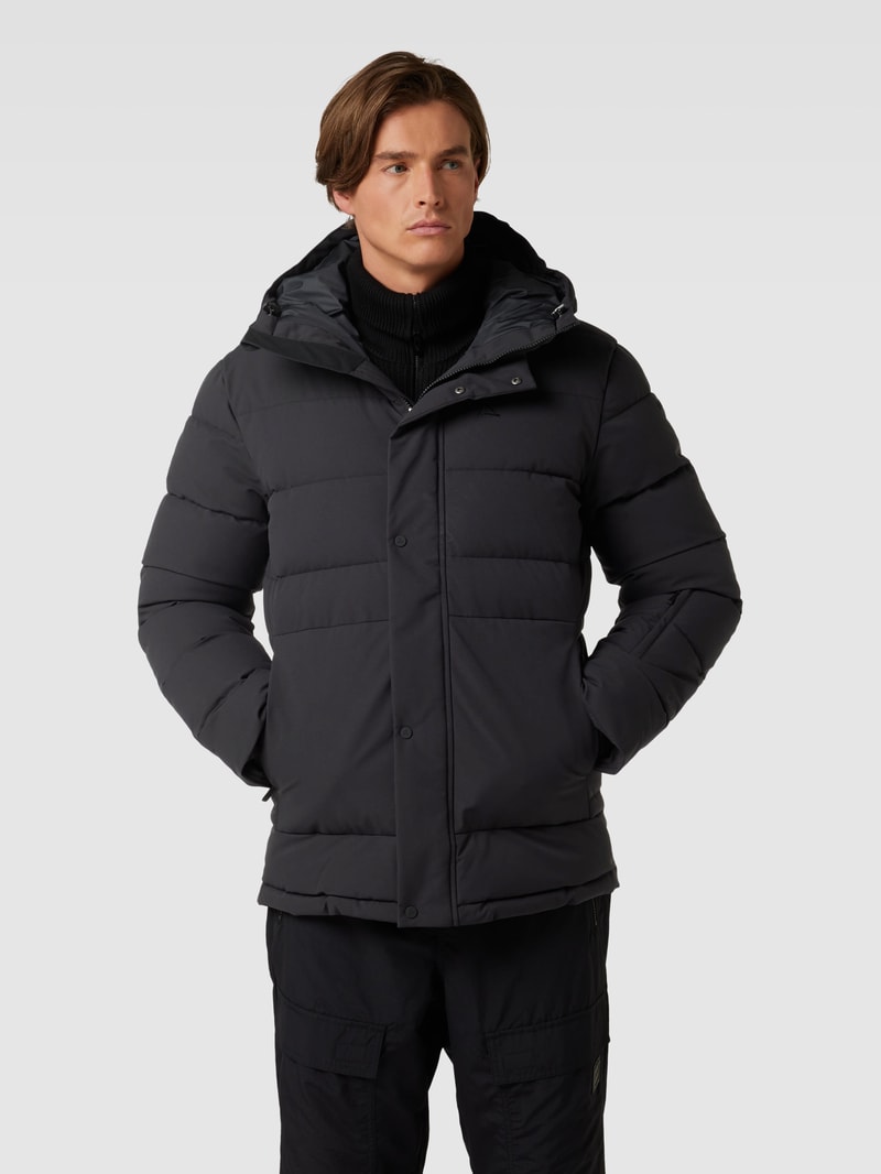 Steppjacke mit Label-Stitching Modell 'EASTCLIFF' in schwarz