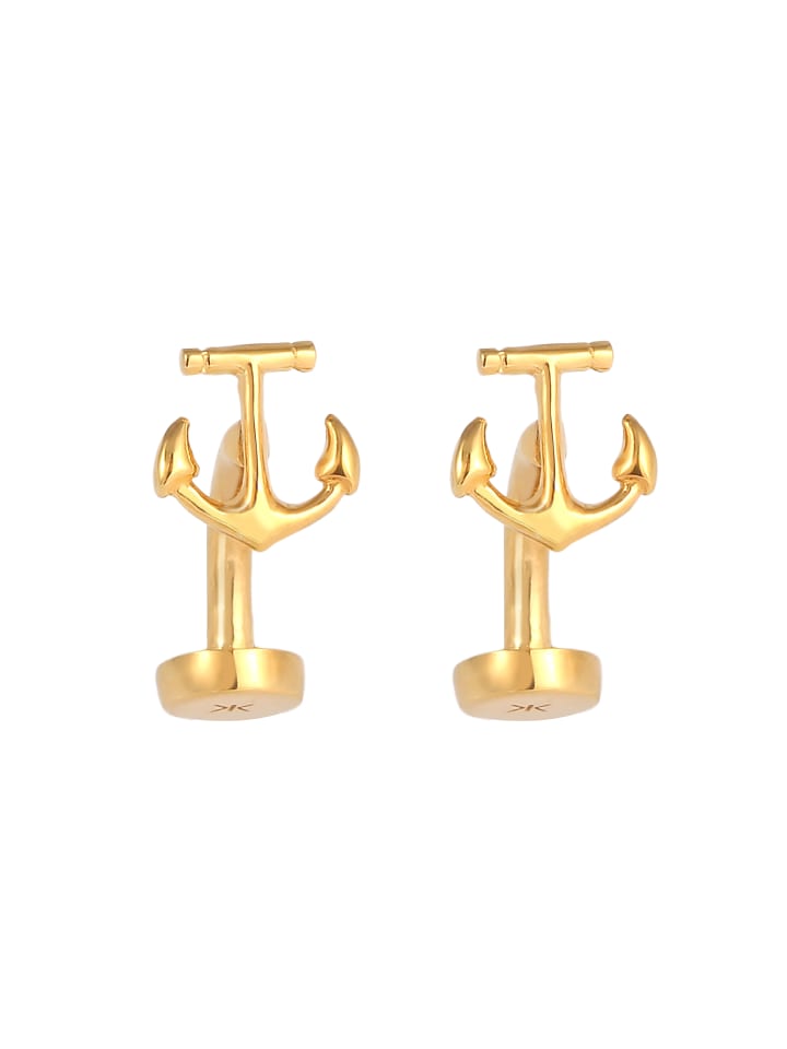 KUZZOI Manschettenknopf 925 Sterling Silber Anker in Gold günstig kaufen onesize