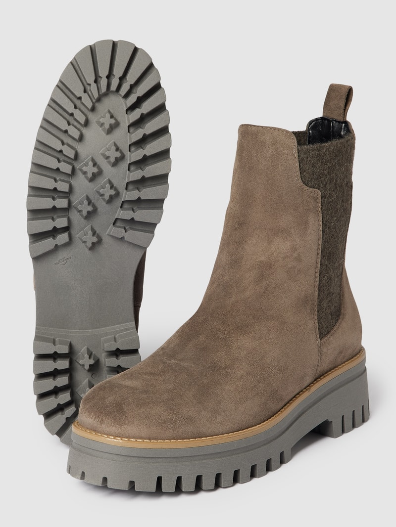 Chelsea Boots aus Leder Modell 'TINA' in mittelgrau