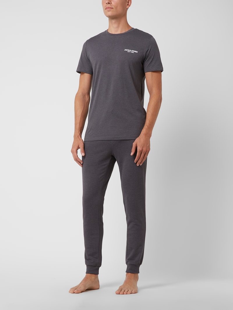 Loungewear im Set Modell 'Hexa' in dunkelgrau