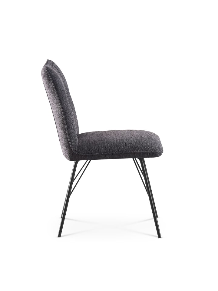 B&D Home 2er-Set: Esszimmerstuhl NELE in Anthrazit - (B)49 x (H)85 x (T)61,5 cm günstig kaufen onesize