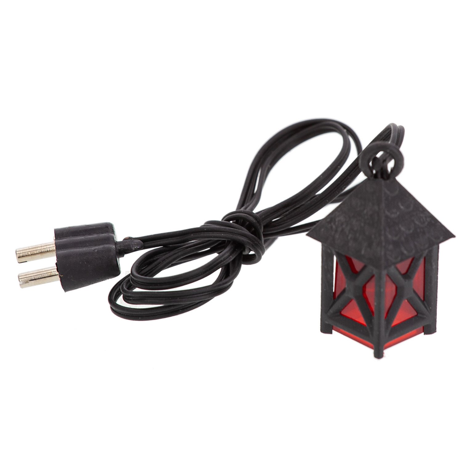 Rote LED-Lampe aus Kunststoff, 1,3 x 1,3 x 2,6 cm