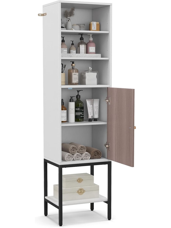 COSTWAY 6-stöckig Badezimmerschrank 146cm in Weiß günstig kaufen onesize