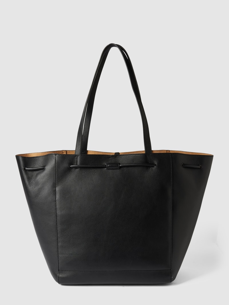 Shopper mit Label-Detail in schwarz