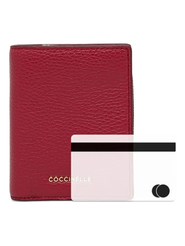 COCCINELLE Leder-Geldbörse in Bordeaux - (B)10 x (H)12,5 x (T)1 cm günstig kaufen onesize