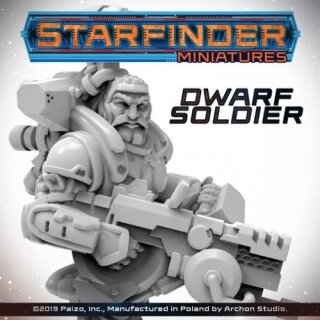 Starfinder Miniatures: Dwarf Soldier