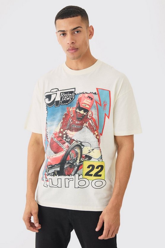 Oversize T-Shirt mit lizenziertem Turbo Racing Print