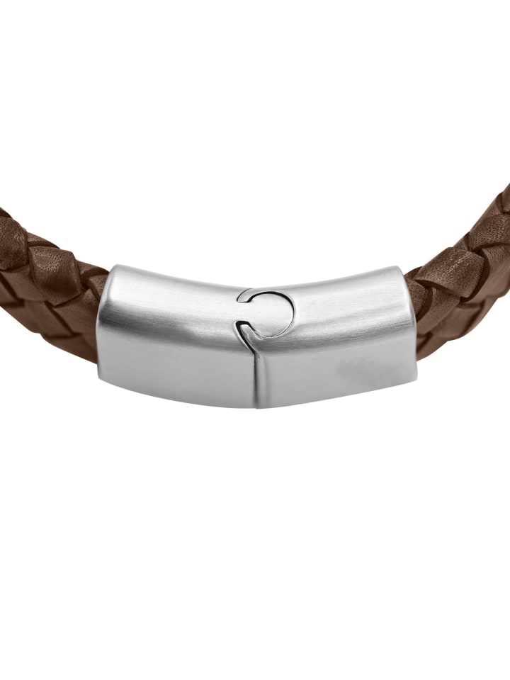 Steel_Art Herrenarmband Lederarmband Keno in braun günstig kaufen