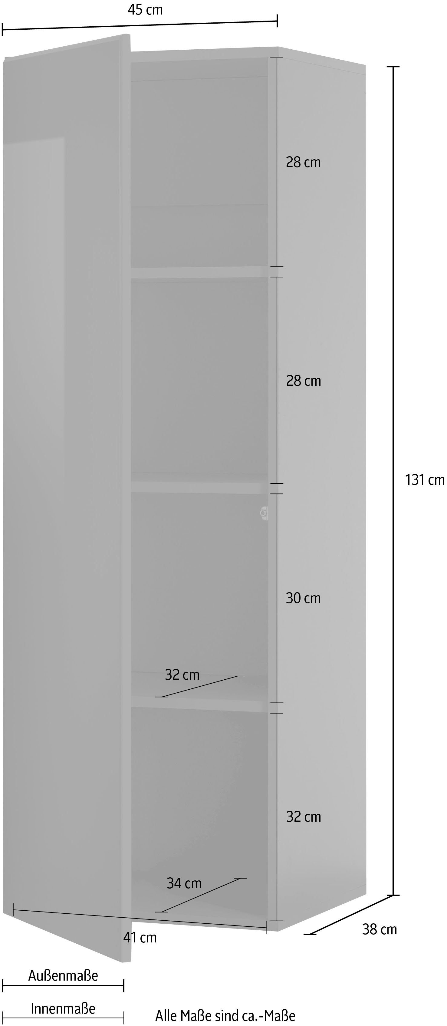 Places of Style Stauraumschrank CAYMAN Höhe ca. 131 cm